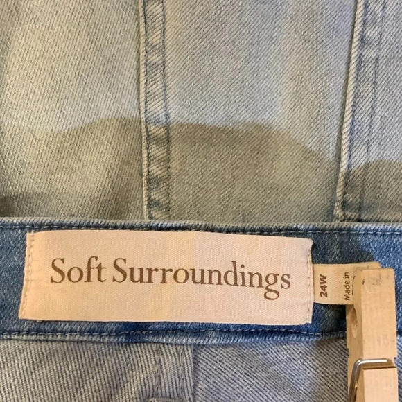 Soft Surroundings Women's High Rise Embroidered Hem Skinny Ankle Size 24W - Picture 7 of 13